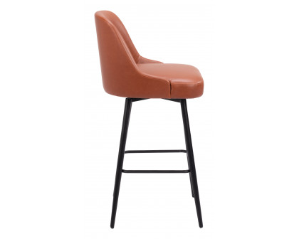 ZUO Keppel Swivel Barstool - Brown