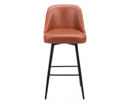 ZUO Keppel Swivel Barstool - Brown