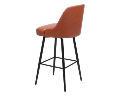 ZUO Keppel Swivel Barstool - Brown