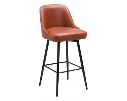 ZUO Keppel Swivel Barstool - Brown