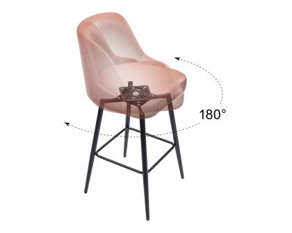 ZUO Keppel Swivel Barstool - Brown