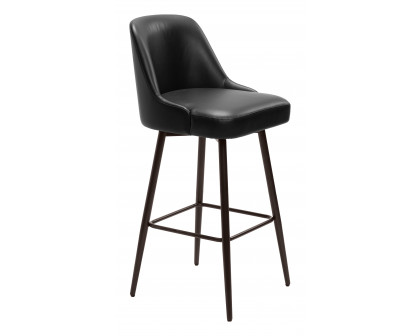 ZUO Keppel Swivel Barstool - Black/Bronze