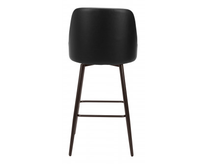 ZUO Keppel Swivel Barstool - Black/Bronze