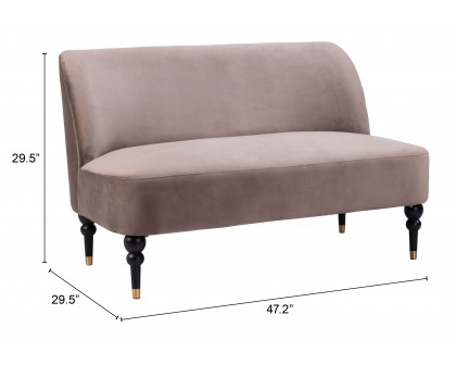 ZUO - Bintulu Loveseat in Taupe