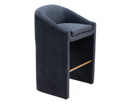 ZUO - Emas Barstool in Midnight Gray