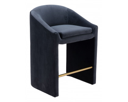 ZUO - Emas Counter Stool in Midnight Gray