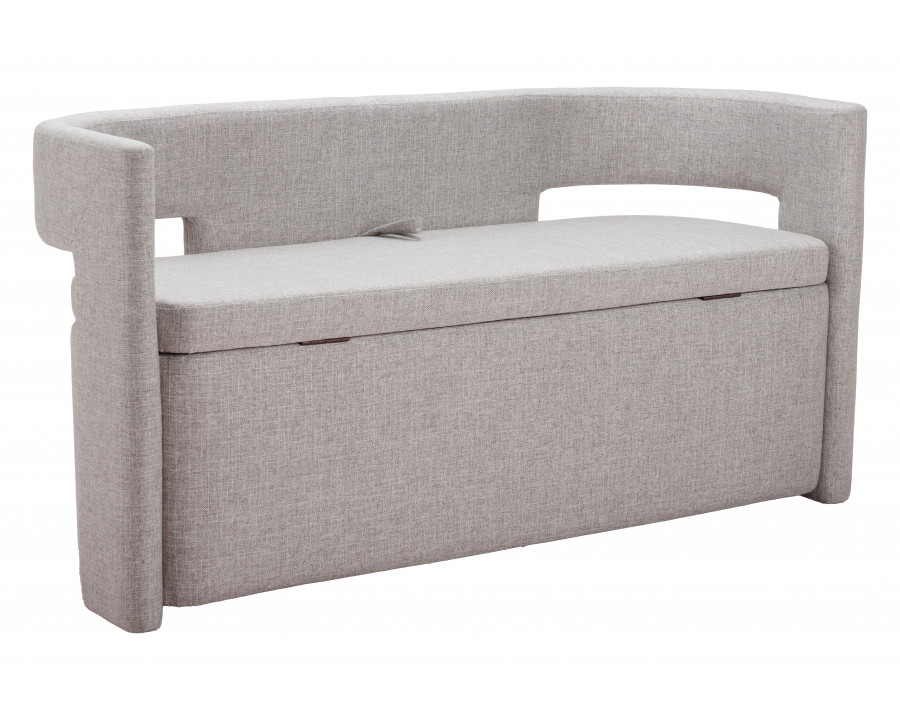 ZUO Papua Storage Bench - Gray