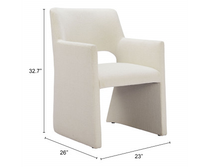 ZUO - Minet Dining Chair in Linen White