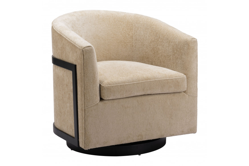 ZUO™ Hanko Swivel Chair - Golden Beige