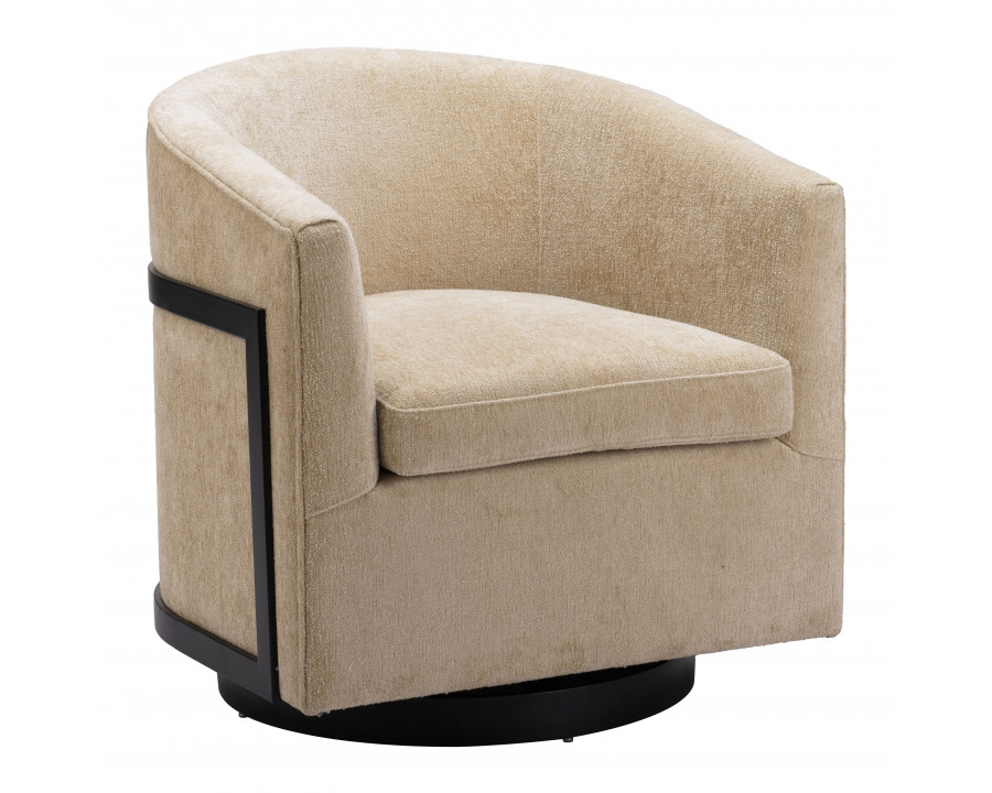 ZUO - Hanko Swivel Chair in Golden Beige