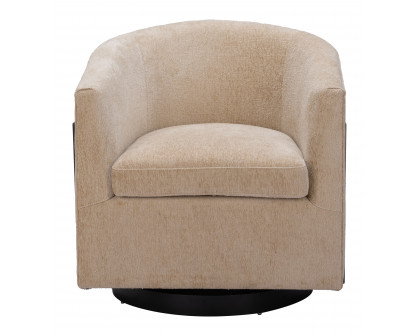 ZUO™ Hanko Swivel Chair - Golden Beige