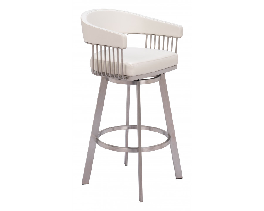 ZUO - Bantry Swivel Barstool in White