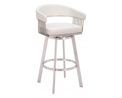 ZUO™ Bantry Swivel Barstool - White