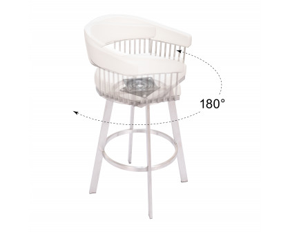 ZUO™ Bantry Swivel Barstool - White