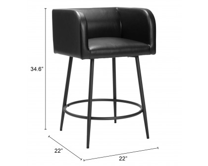 ZUO Horbat Counter Stool (Set of 2) - Black