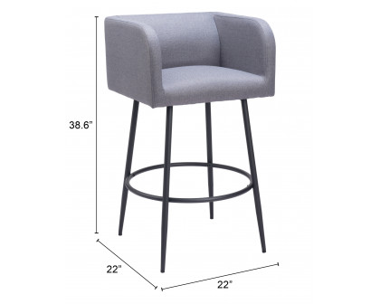 ZUO Horbat Barstool (Set of 2) - Gray