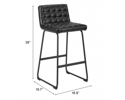 ZUO Pago Barstool (Set of 2) - Black