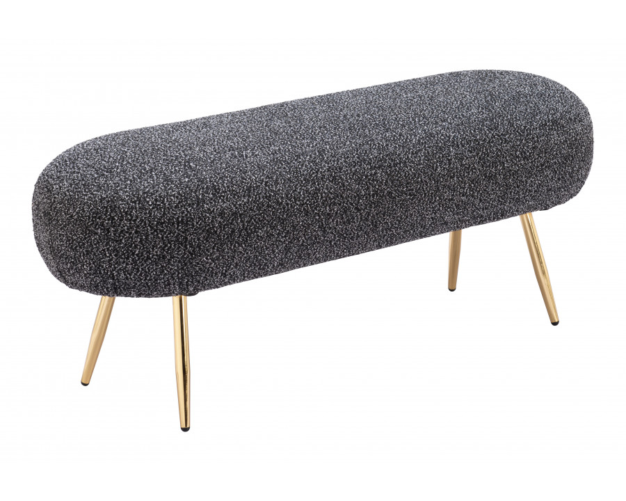 ZUO - Creek Bench in Glitter Black