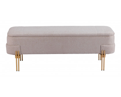 ZUO - Lebreton Storage Bench in Oatmeal Beige