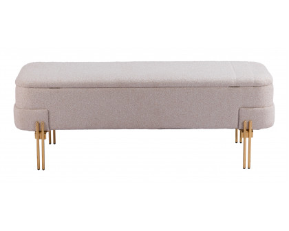 ZUO - Lebreton Storage Bench in Oatmeal Beige