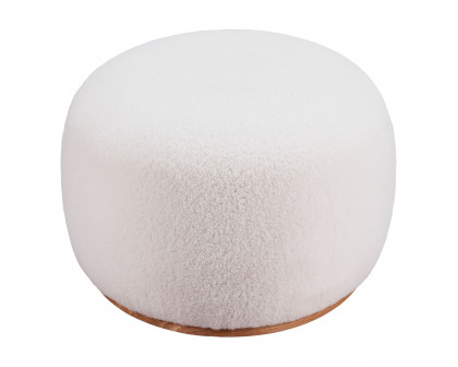 ZUO Amber Ottoman - Cream