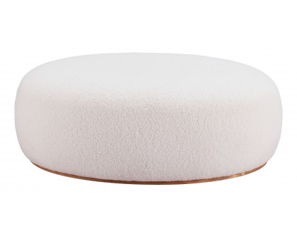 ZUO Amber Ottoman - Cream