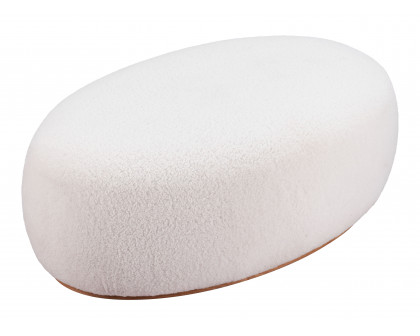 ZUO Amber Ottoman - Cream