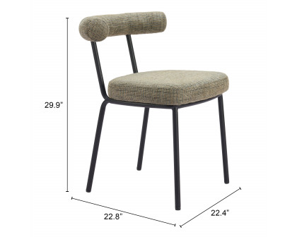 ZUO - Kede Dining Chair (Set of 2) in Green Tweed