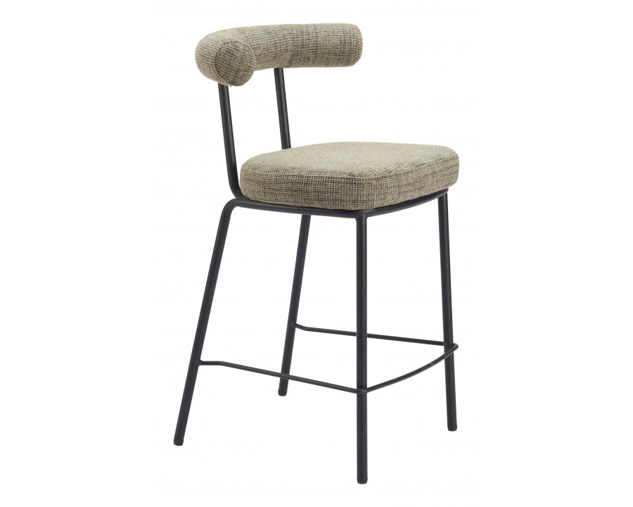 ZUO - Kede Counter Stool in Green Tweed