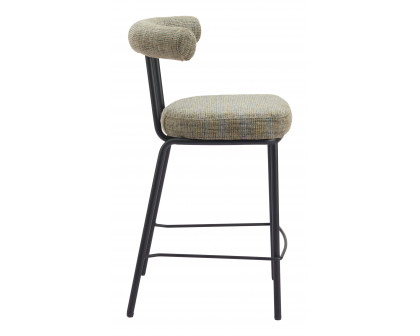 ZUO - Kede Counter Stool in Green Tweed