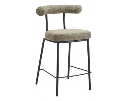 ZUO - Kede Counter Stool in Green Tweed