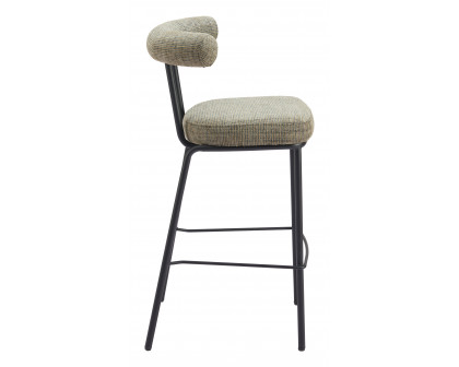 ZUO - Kede Barstool in Green Tweed