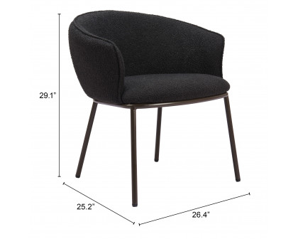 ZUO Essen Dining Chair - Black/Bronze