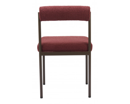 ZUO Livorno Dining Chair - Red/Bronze