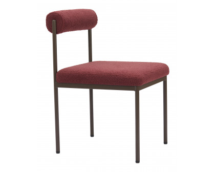 ZUO Livorno Dining Chair - Red/Bronze