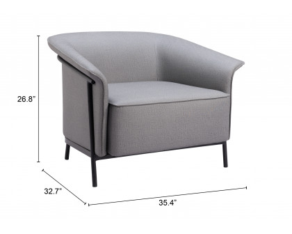 ZUO Burry Accent Chair - Slate Gray