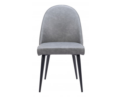 ZUO Silloth Armless Dining Chair (Set of 2) - Gray