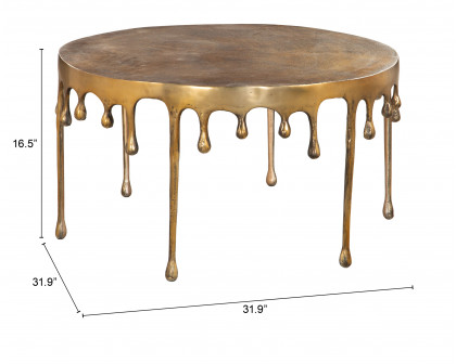 ZUO - Drip Coffee Table in Antique Brass