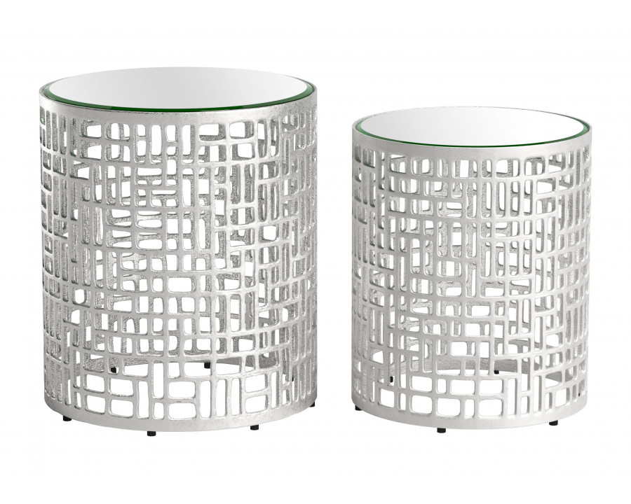 ZUO - Reden Side Table Set (2-Piece) in Silver