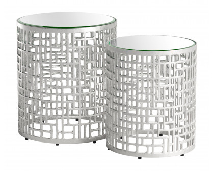 ZUO - Reden Side Table Set (2-Piece) in Silver