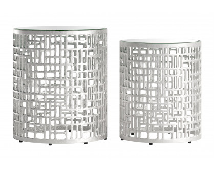 ZUO - Reden Side Table Set (2-Piece) in Silver