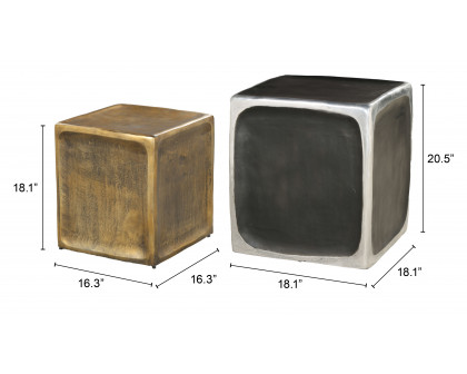 ZUO Brics Side Table Set (2-Piece) - Multi-Color