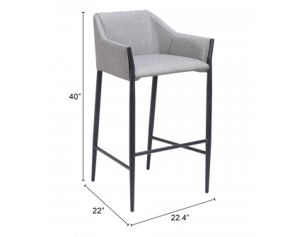 ZUO Andover Barstool - Slate Gray