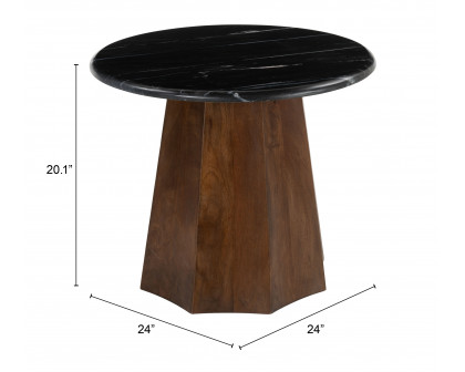 ZUO Aipe Accent Table - Black/Brown