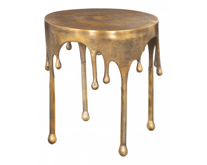 ZUO - Drip Side Table in Antique Brass