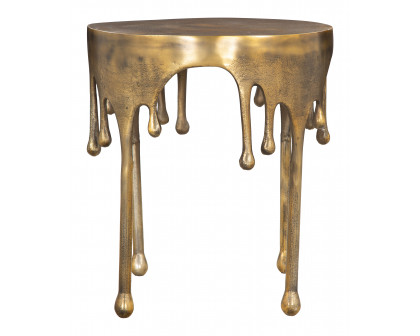 ZUO - Drip Side Table in Antique Brass