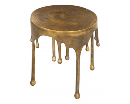 ZUO - Drip Side Table in Antique Brass