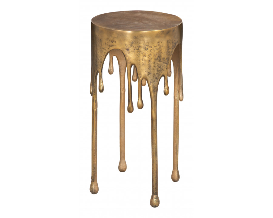 ZUO - Drip Accent Table in Antique Brass