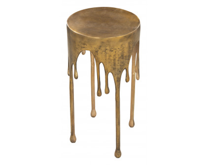 ZUO - Drip Accent Table in Antique Brass