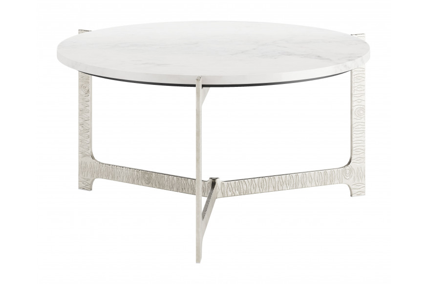 ZUO™ Barmas Coffee Table - White/Silver